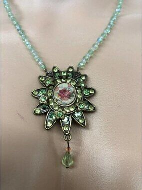 Beautiful Vintage Green Necklace